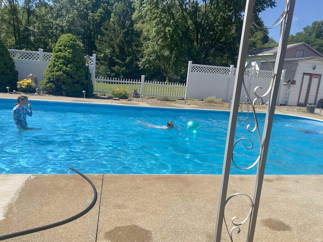 803 Stanley St, Logansport, IN 46947 - view of pool with a shed and a patio area