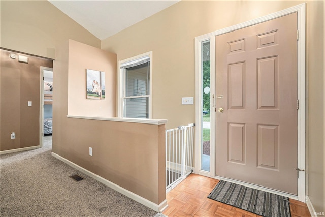 23200 S Oakleaf Dr, Elkhart, IN 46514 - foyer entrance with lofted ceiling and baseboards
