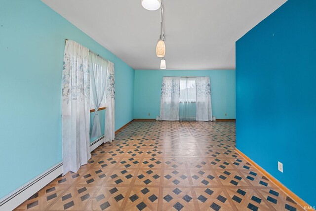 303 N Center St, Boswell, IN 47921 - unfurnished room with baseboard heating