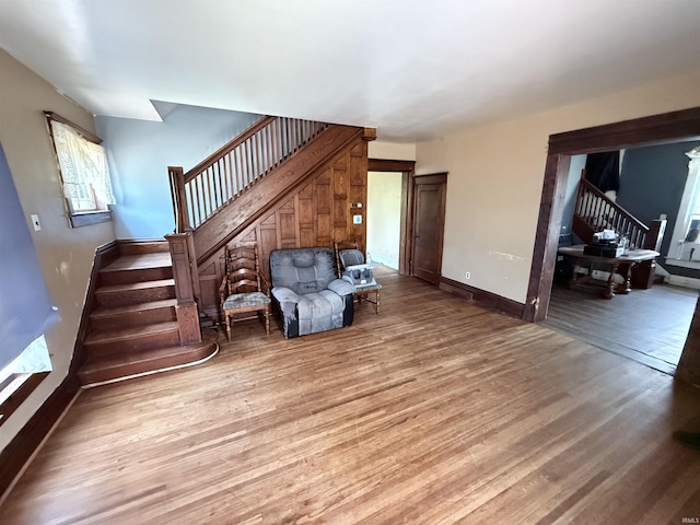 1800 High St, Logansport, IN 46947 - sitting room featuring stairs and light wood-type flooring