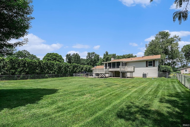 26946 Heather Ln, Elkhart, IN 46514 - fenced backyard with a deck