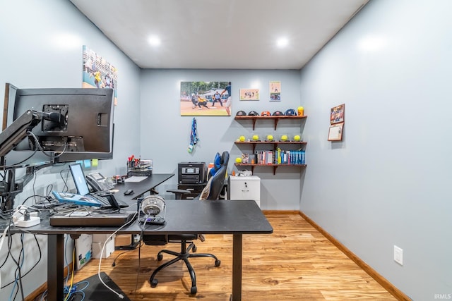 114 Whispering Ln, South Whitley, IN 46787 - office space featuring wood finished floors and baseboards