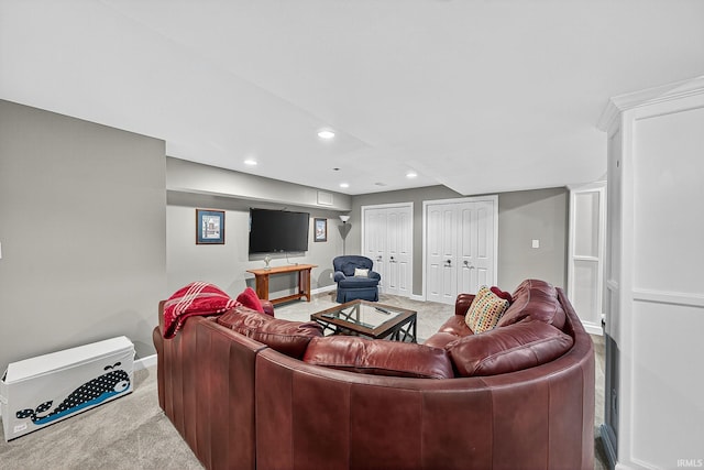 51733 Copperfield Rdg, Granger, IN 46530 - living area with light carpet and recessed lighting