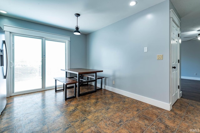 3523 S Tulip Ave, Bloomington, IN 47403 - dining room featuring recessed lighting and a ceiling fan
