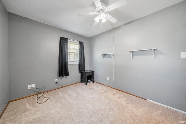 6701 Bittersweet Dr, Fort Wayne, IN 46825 - carpeted empty room with a ceiling fan and baseboards