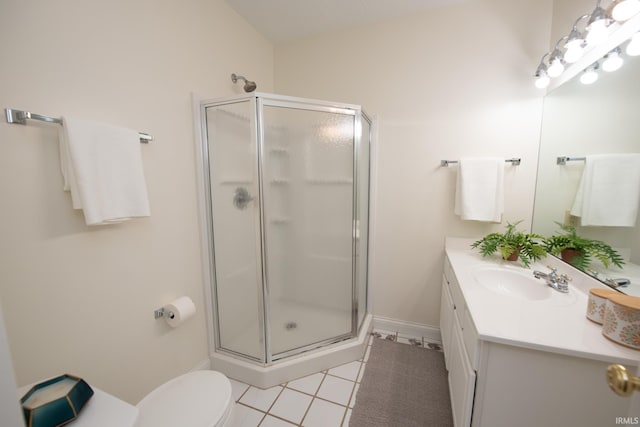 3827 Sunnycroft Pl, West Lafayette, IN 47906 - full bathroom with a stall shower, vanity, and tile patterned flooring