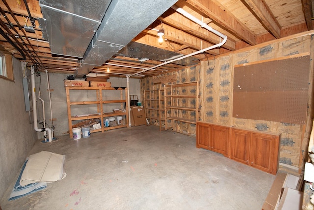 3827 Sunnycroft Pl, West Lafayette, IN 47906 - unfinished basement with electric panel