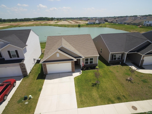 6471 Wallingford St, Lafayette, IN 47905 - aerial perspective of suburban area featuring a large body of water
