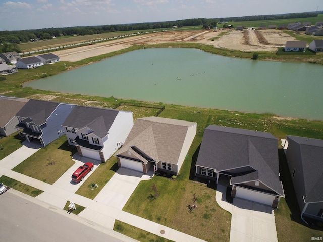 6471 Wallingford St, Lafayette, IN 47905 - aerial perspective of suburban area featuring a large body of water