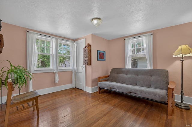 412 Tonti Ave, South Bend, IN 46617 - living area with wood-type flooring and a textured ceiling