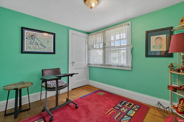 412 Tonti Ave, South Bend, IN 46617 - office area featuring wood finished floors and baseboards