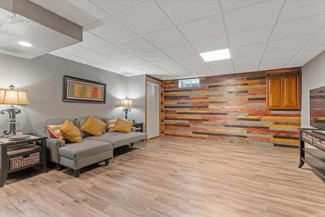 51769 S Saddle Ridge Ln, Granger, IN 46530 - living room featuring light wood-style flooring and a drop ceiling