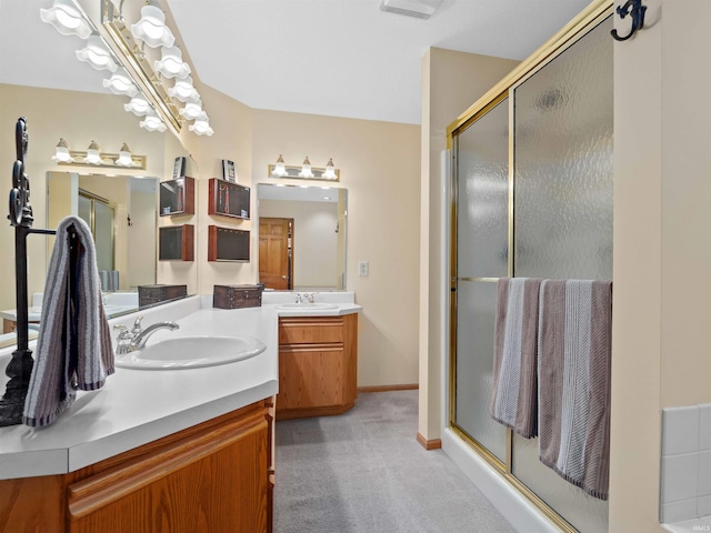 6709 Shag Bark Ct, Fort Wayne, IN 46835 - bathroom featuring a stall shower and vanity