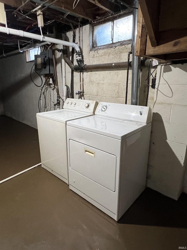 1503 W Ave, Goshen, IN 46526 - washroom with independent washer and dryer and healthy amount of natural light