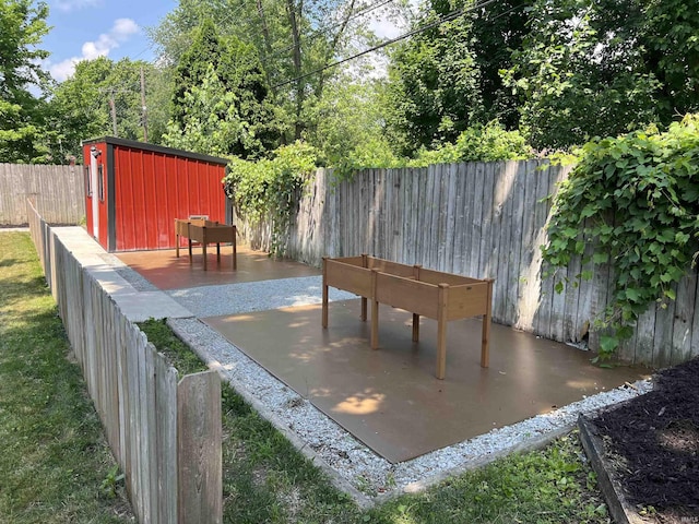 1503 W Ave, Goshen, IN 46526 - fenced backyard with a patio and a shed