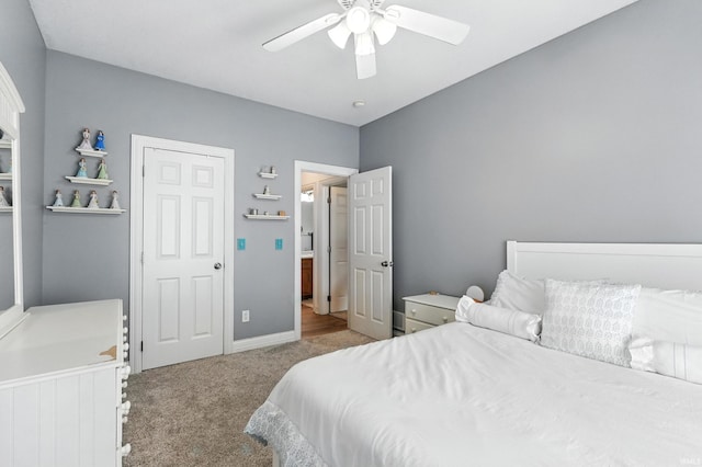 1208 Phaeton Way, Auburn, IN 46706 - carpeted bedroom featuring baseboards and a ceiling fan