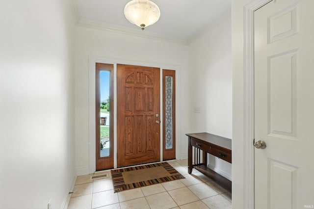 1208 Phaeton Way, Auburn, IN 46706 - entrance foyer with ornamental molding and light tile patterned flooring