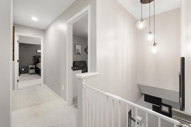 9628 Trading Post Rd, Leo, IN 46765 - hall featuring an upstairs landing and carpet
