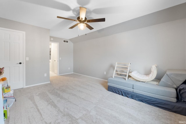 9628 Trading Post Rd, Leo, IN 46765 - sitting room featuring ceiling fan and carpet floors