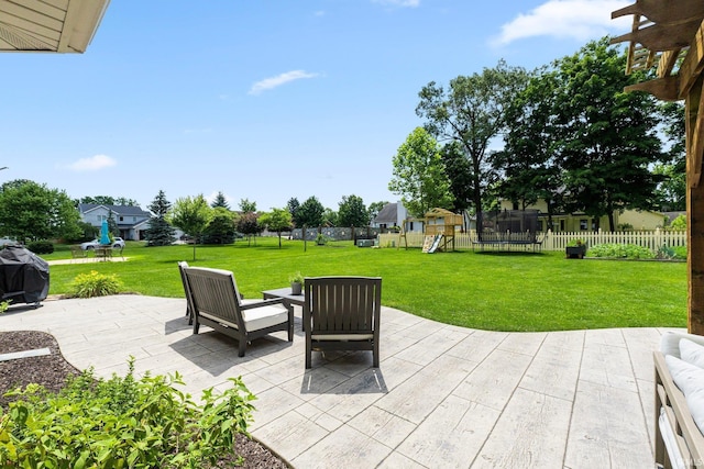 9628 Trading Post Rd, Leo, IN 46765 - view of patio featuring a playground and area for grilling