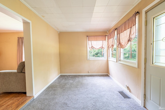 12632 N 325 E, North Manchester, IN 46962 - carpeted empty room featuring crown molding and baseboards