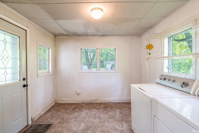 12632 N 325 E, North Manchester, IN 46962 - laundry room with washing machine and dryer and plenty of natural light