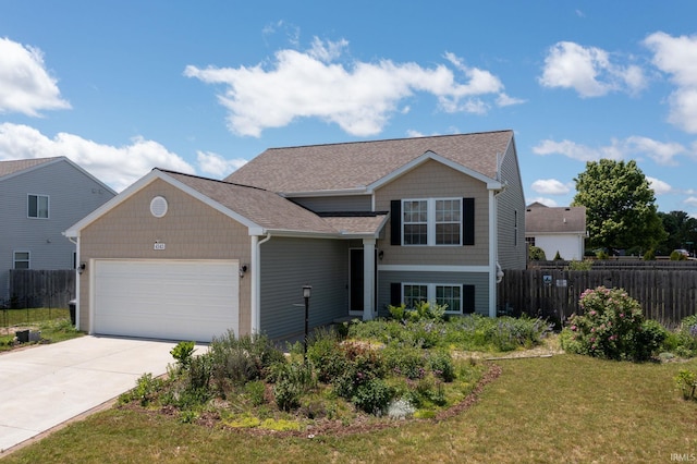 4343 Onyx Way S, Bend, IN 46628 - view of front facade featuring an attached garage, driveway, and a shingled roof