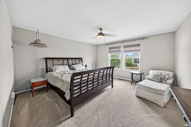 4343 Onyx Way S, Bend, IN 46628 - carpeted bedroom with a ceiling fan and a textured ceiling