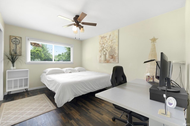 4831 Woodford Dr, Fort Wayne, IN 46835 - bedroom featuring wood finished floors and ceiling fan