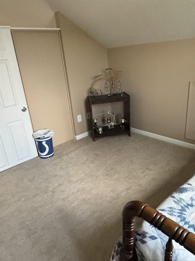 6933 Cleopatra Xing, Fort Wayne, IN 46818 - living room featuring carpet flooring and lofted ceiling