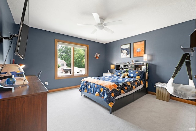16619 Amethyst Pkwy, Fort Wayne, IN 46845 - carpeted bedroom with baseboards and ceiling fan
