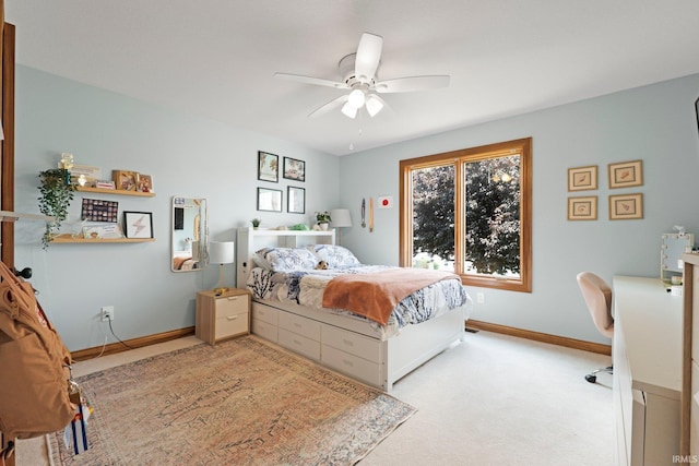 16619 Amethyst Pkwy, Fort Wayne, IN 46845 - carpeted bedroom featuring a ceiling fan and an office area