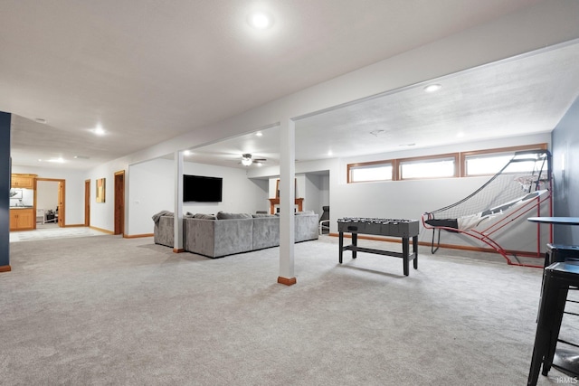 16619 Amethyst Pkwy, Fort Wayne, IN 46845 - playroom featuring carpet flooring and recessed lighting