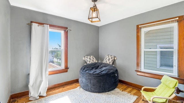 1607 Franklin Ave, Fort Wayne, IN 46808 - living area with baseboards and wood finished floors