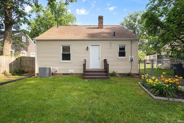1738 Sunnymede Ave, South Bend, IN 46615 - back of property with a chimney and a shingled roof