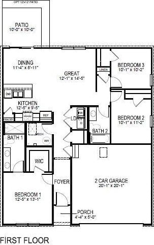 1217 Catesby Ct, Fort Wayne, IN 46818 - view of home floor plan
