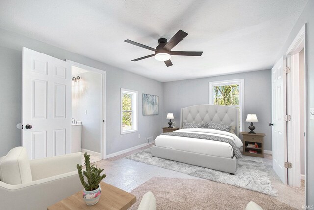 10059 Jefferson Rd, Osceola, IN 46561 - carpeted bedroom with baseboards and ceiling fan