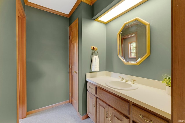 1102 Cabriolet Blvd, Auburn, IN 46706 - bathroom with vanity and ornamental molding