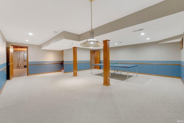 1102 Cabriolet Blvd, Auburn, IN 46706 - finished basement with carpet flooring and recessed lighting
