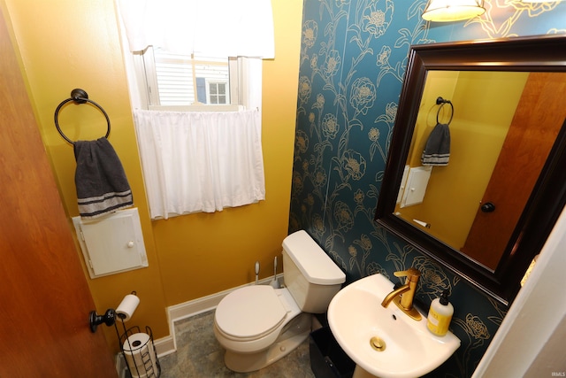 1015 W Battell St, South Bend, IN 46545 - full bathroom with a sink and wallpapered walls
