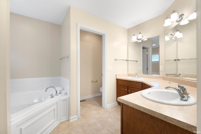 12828 Palazzo Blvd, Fort Wayne, IN 46845 - full bathroom featuring double vanity and a bath