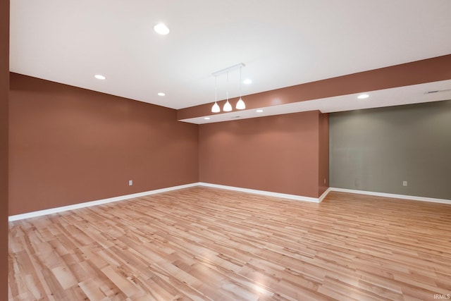 12828 Palazzo Blvd, Fort Wayne, IN 46845 - spare room with recessed lighting and light wood finished floors