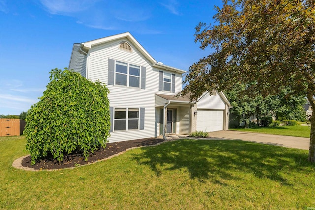 12531 Stoneboro Ct, Fort Wayne, IN 46845 - traditional-style house featuring driveway, a front yard, and a garage