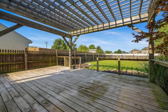 12531 Stoneboro Ct, Fort Wayne, IN 46845 - deck featuring a pergola and a fenced backyard