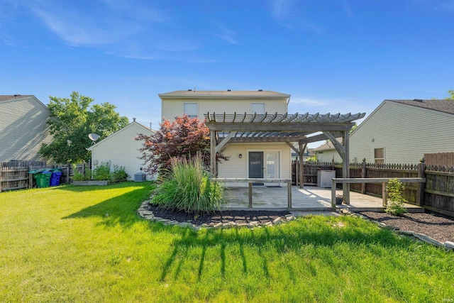 12531 Stoneboro Ct, Fort Wayne, IN 46845 - back of house featuring a pergola, a fenced backyard, and a patio
