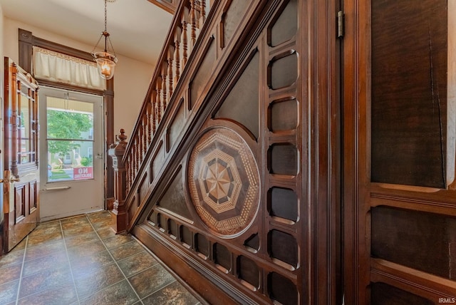 240 Elm St, Wabash, IN 46992 - staircase with stone finish flooring
