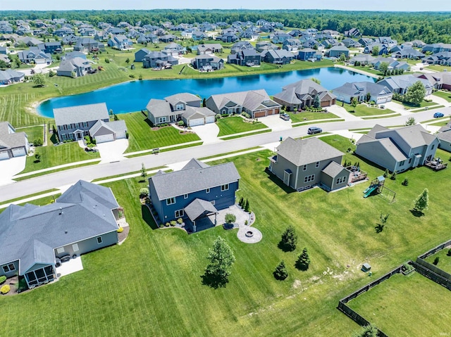 3032 Treviso Way, Fort Wayne, IN 46814 - aerial perspective of suburban area with a large body of water