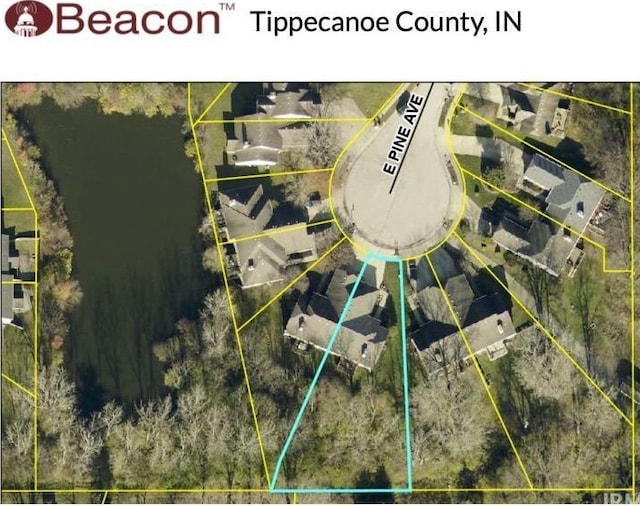 323 E Pine Ave, West Lafayette, IN 47906 - map / location with property parcel outlined