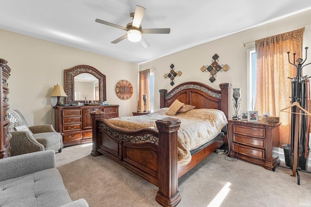 12116 Fazio Dr, Fort Wayne, IN 46818 - bedroom featuring light colored carpet and a ceiling fan