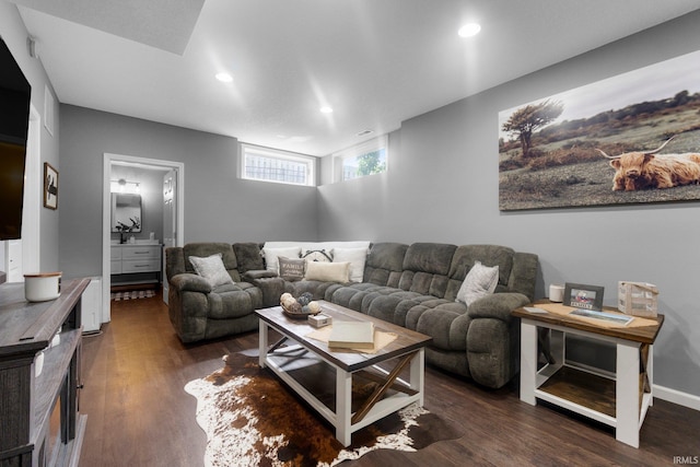 2608 Creeping Phlox Cv, Fort Wayne, IN 46818 - living area with recessed lighting and dark wood finished floors